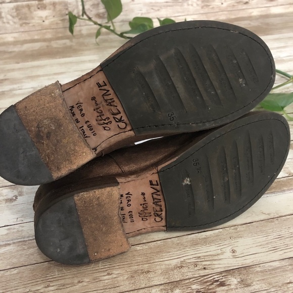 Officine Creative Metallic Leather Ankle Bootie - Picture 6 of 9